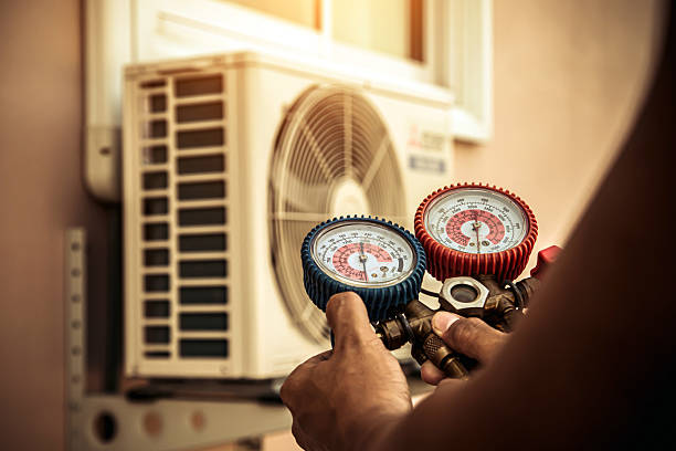 Professional Hvac technician working in Amherst, MA